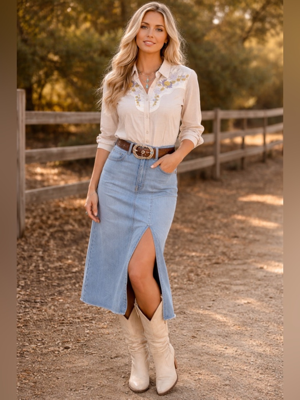 Vintage Twenty X Women’s Embroidered Floral Pearl Snap Western Top Size XL